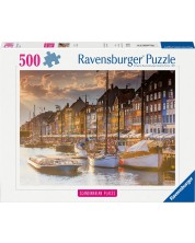 Пъзел Ravensburger от 500 части - Залез в Копенхаген -1