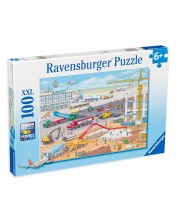 Пъзел Ravensburger от 100 XXL части - Строителна площадка на летището -1