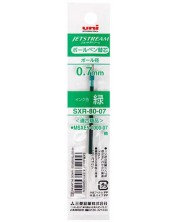 Пълнител за химикалка с 4 цвята и молив Uni Jetstream - SXR-80-07, зелен -1