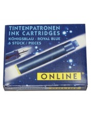 Патрончета за писалка Online - Синьо, 6 броя -1