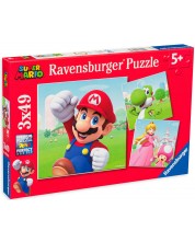 Пъзел Ravensburger от 3 x 49 части - Супер Марио -1