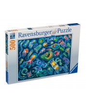 Пъзел Ravensburger от 500 части - Цветни подводни видове -1