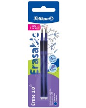 Пълнител за гел химикалка Pelikan Erase 2.0  - Синьо мастило, 2 броя