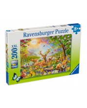 Пъзел Ravensburger от 200 XXL части - Грациозно семейство елени