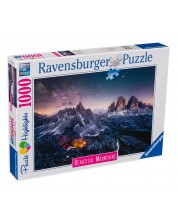 Пъзел Ravensburger от 1000 части - Три върха, Доломити -1