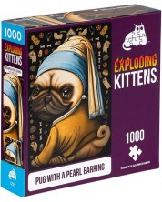 Пъзел Exploding Kittens от 1000 части - Кучето с перлената обица