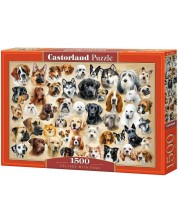 Пъзел Castorland от 1500 части - Колаж с кучета
