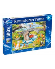 Пъзел Ravensburger от 100 XXL части - Дисни - Приятели в гората -1