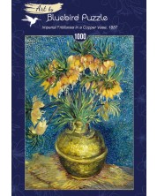 Пъзел Bluebird от 1000 части - Цветя в медна ваза