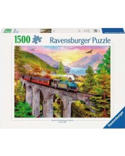 Пъзел Ravensburger от 1500 части - Пътуване с влак през есента -1