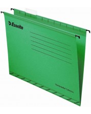 Папки за картотека Esselte Pendaflex - V образна, без машинка, зелена -1