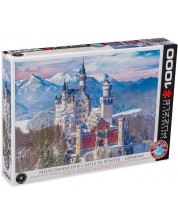 Пъзел Eurographics от 1000 части - Замъкът Нойшванщайн през зимата -1