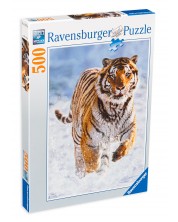 Пъзел Ravensburger от 500 части - Тигър в снега -1