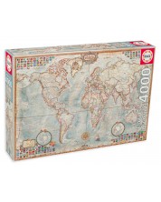 Пъзел Educa от 4000 части - Карта на света -1