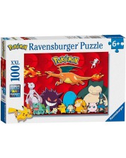 Пъзел Ravensburger от 100 XXL части - Pokémon: Чаризард и приятели