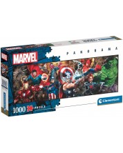 Панорамен пъзел Clementoni от 1000 части - Героите на Marvel -1