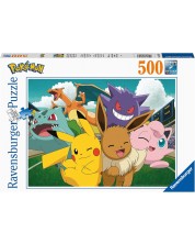 Пъзел Ravensburger от 500 части - Pokémon: На стадиона -1