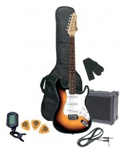 Комплект електрическа китара с аксесоари Gewa - Pure RC-100 SB, Sunburst