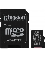 Памет Kingston - micSDXC, Canvas Select, Plus 100R,  64GB -1