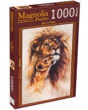 Пъзел Magnolia от 1000 части - Лъв и лъвче -1