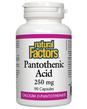 Pantothenic Acid, 250 mg, 90 капсули, Natural Factors