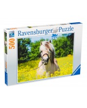 Пъзел Ravensburger от 500 части - Бял кон -1