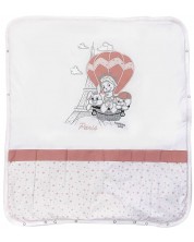 Памучно одеяло с пълнеж Bambino Casa - Paris, Rosa, 80 х 85 cm -1
