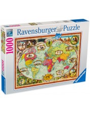 Пъзел Ravensburger от 1000 части - Географска карта