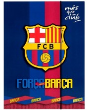 Папка с ластик Derform - FC Barcelona, A4,Асортимент