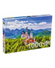 Пъзел Enjoy от 1000 части - Замъкът Нойшванщайн през лятото, Германия