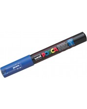 Перманентен маркер с объл връх Uni Posca - PC-1M, 1.0 mm, син