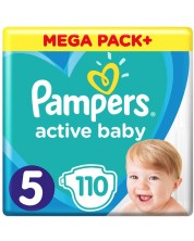 Пелени Pampers - Active Baby 5, 110 броя -1