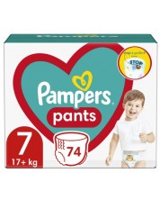 Пелени гащи Pampers Pants - Maxi Pack, Размер 7, 17+ kg, 74 броя -1