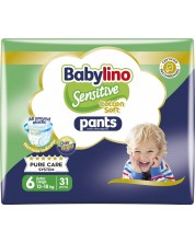 Пелени гащи Babylino - Sensitive, Cotton Soft, VP, размер 6, 13-18 kg, 31 броя