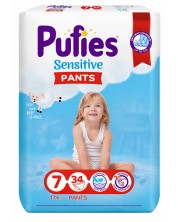 Пелени гащи Pufies Pants Sensitive 7, 34 броя -1