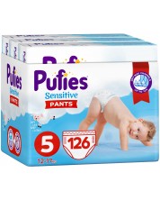 Пелени гащи Pufies Pants Sensitive 5, 126 броя -1