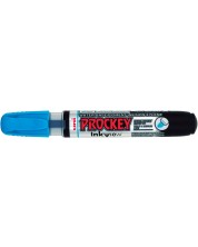Перманентен маркер Uni Prockey - PM-225F, на водна основа, 1.4-2.0 mm и 3.7 mm, светлосин -1