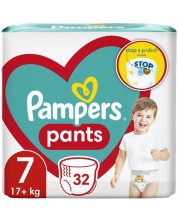 Пелени гащи Pampers Pants - VPP, Размер 7, 17+ kg, 32 броя -1