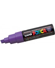 Перманентен маркер със скосен връх Uni Posca - PC-8K, 8 mm, лилав