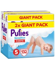 Пелени гащи Pufies Pants Sensitive 5, 12-17 kg, 132 броя, Giant Pack -1