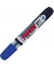Перманентен маркер Uni Prockey - PM-225F, на водна основа, 1.4-2.0 mm и 3.7 mm, син -1