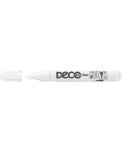 Перманентен маркер Ico Deco - объл връх, бял -1