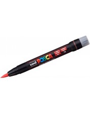 Перманентен маркер четка Uni Posca - PCF-350, червен