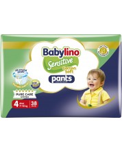 Пелени гащи Babylino - Sensitive, Cotton Soft, VP, размер 4, 7-13 kg, 38 броя 