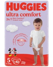 Пелени Huggies Ultra Comfort - Размер 5, 11-25 kg, 42 броя -1