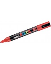 Перманентен маркер с объл връх UNI POSCA - PC-5M, 2.5 mm, червен -1
