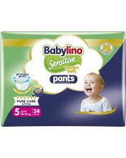 Пелени гащи Babylino - Sensitive, Cotton Soft, VP, размер 5, 10-16 kg, 34 броя  -1