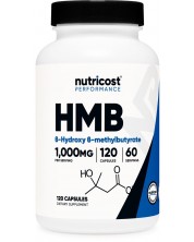 Performance HMB, 120 капсули, Nutricost -1