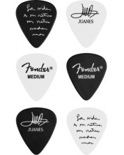 Перца за китара Fender - Juanes 351, 6 броя, черни/бели -1