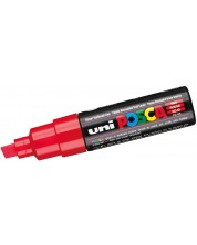 Перманентен маркер със скосен връх Uni Posca - PC-8K, 8 mm, червен